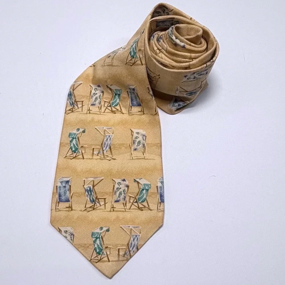 Tommy Bahama All Silk Beach Chair‎ Print Tie Made in USA